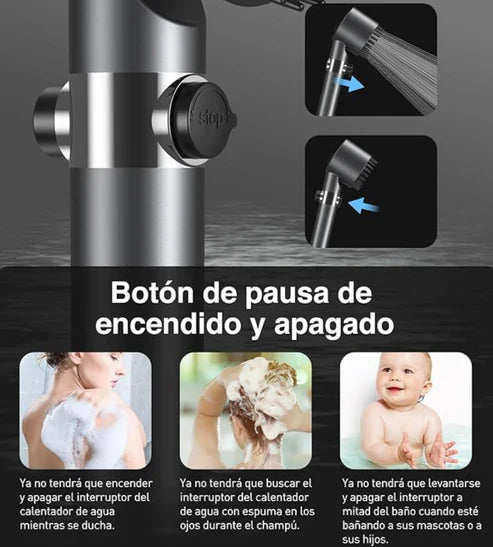 [COMPRA 1 LLÉVATE 2] - PressMax® Adiós Agua Sucia y Baja Presión - Alcachofa con Triple Filtro Profesional
