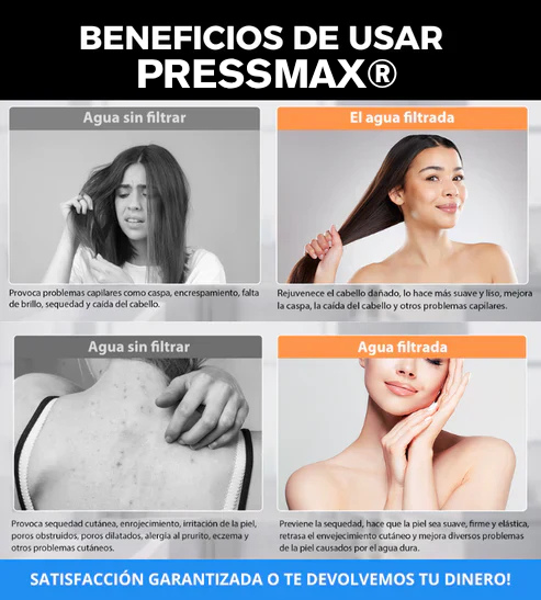 [COMPRA 1 LLÉVATE 2] - PressMax® Adiós Agua Sucia y Baja Presión - Alcachofa con Triple Filtro Profesional
